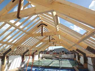 Long view of the mezzanine floor towards the river.