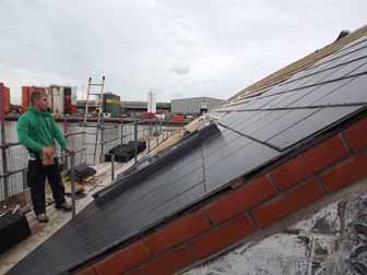 View of the progress from the road end of the building.